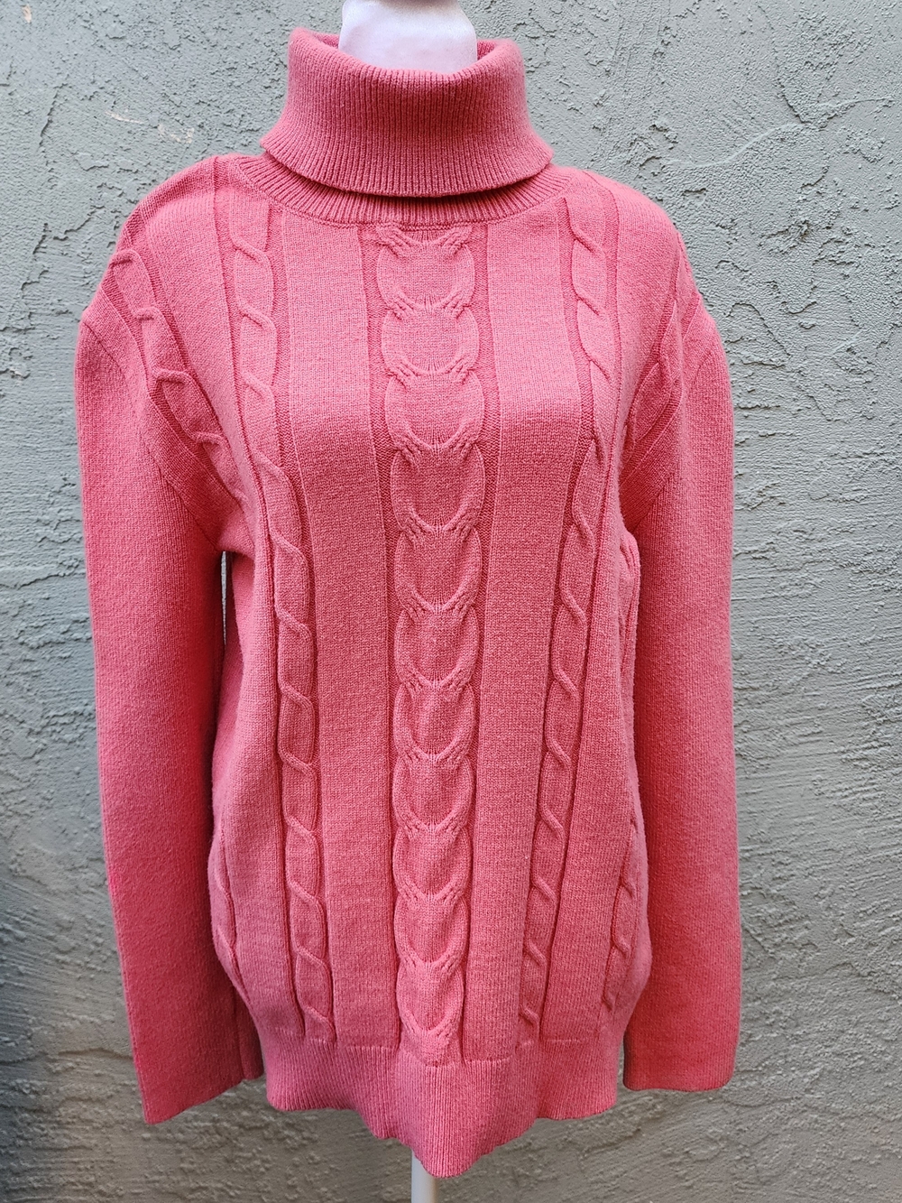 Cable Knit Turtleneck Pullover Sweater XL